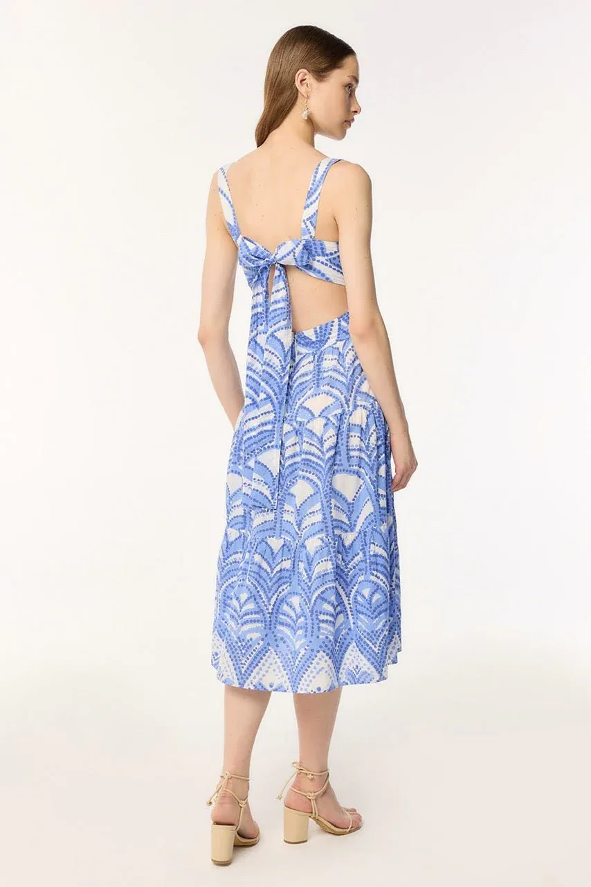 LONG DRESS COCO IN BLUE HIMBA