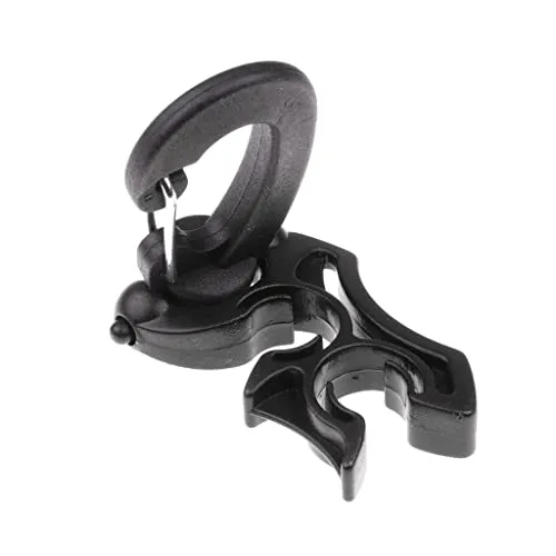 LOOM TREE® 2 Pieces Scuba Diving Double Bcd Hose Holder Retainer Support with Rotates & Folds Clip Black | Water Sports | Scuba & Snorkeling | Other Scuba & Snorkeling