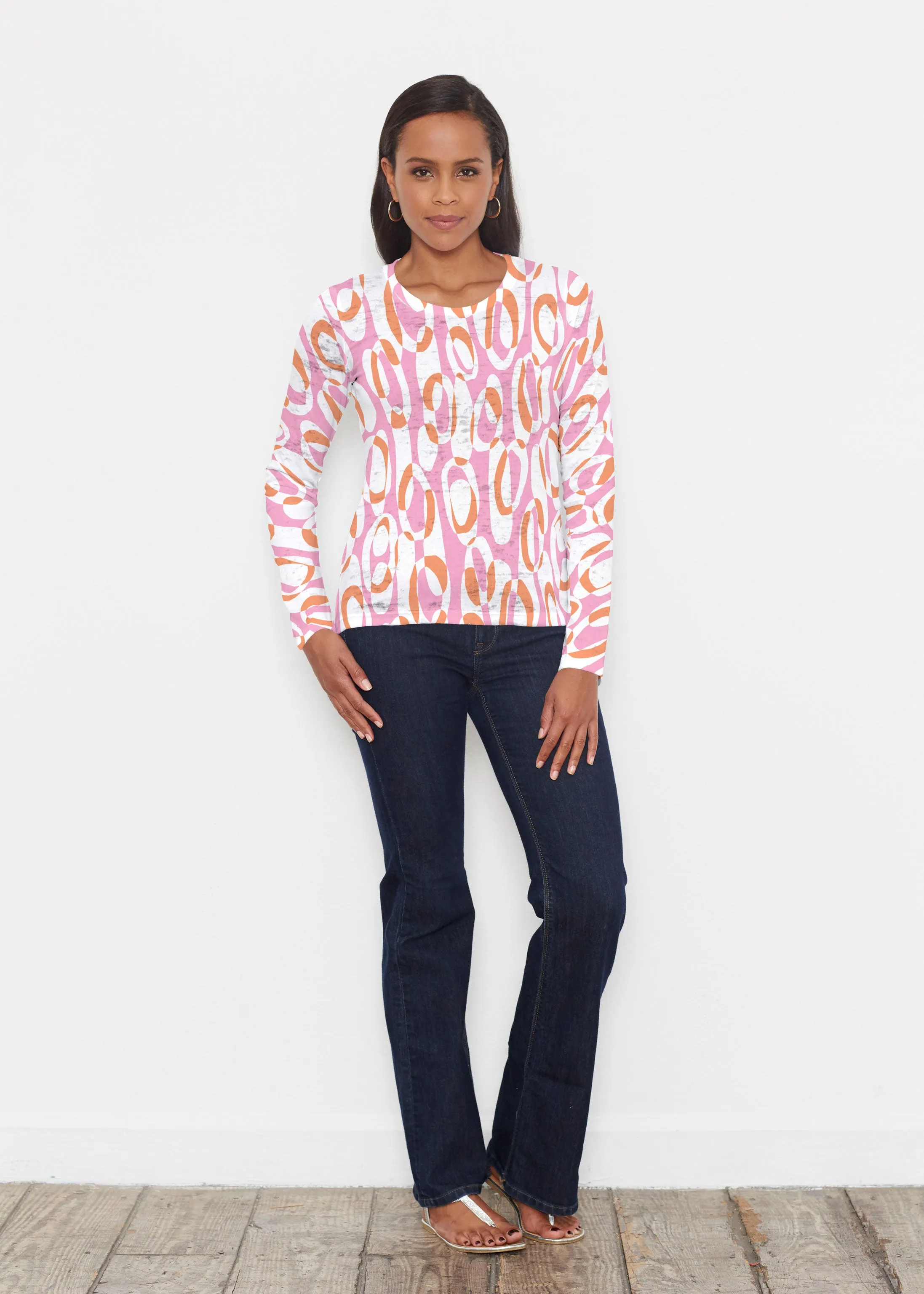 Loop ta Loop Pink (8085) ~ Signature Long Sleeve Crew Shirt