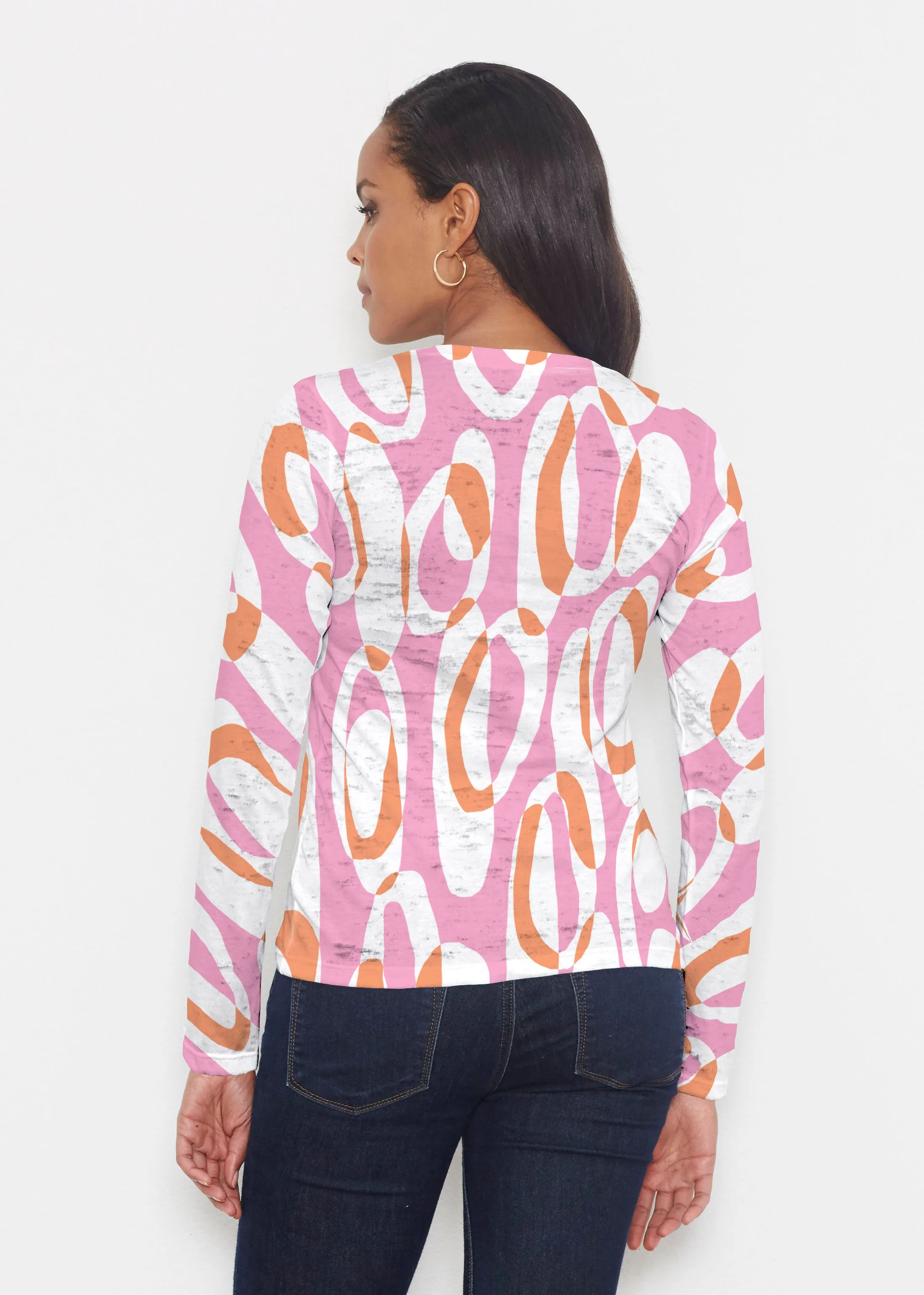 Loop ta Loop Pink (8085) ~ Signature Long Sleeve Crew Shirt