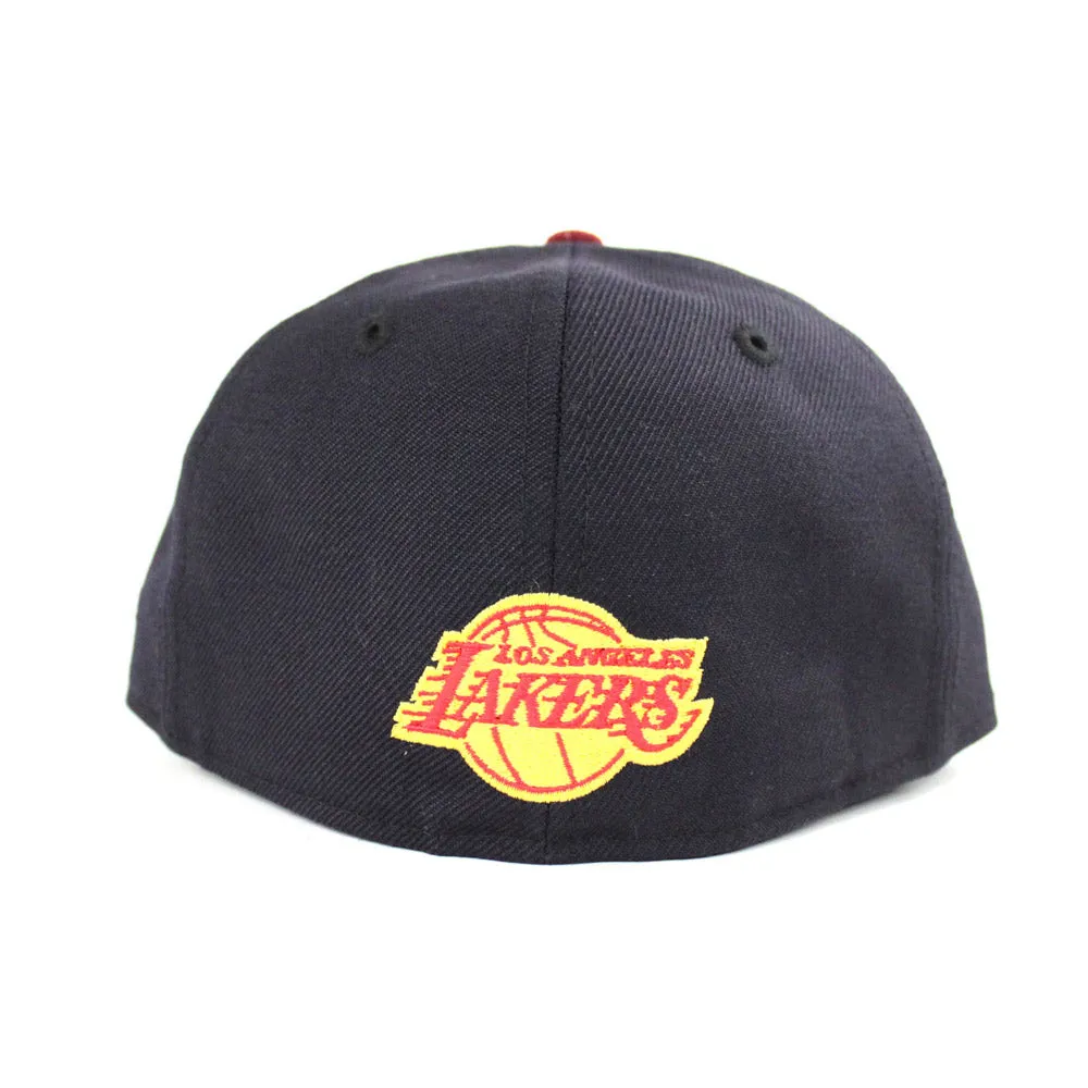 Los Angeles Lakers New Era 59Fifty Fitted Hat  Ver2 (Cleveland Cavaliers Color Gray Under Brim)