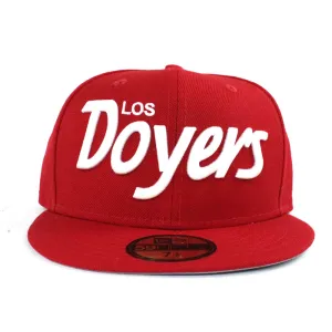 Los Doyers New Era 59Fifty Fitted Hat (Red Gray Under Brim)