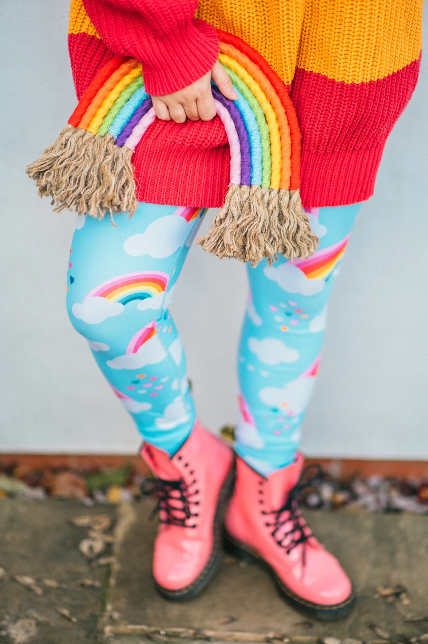 Love & Rainbows Sky Blue Active Leggings Regular Length