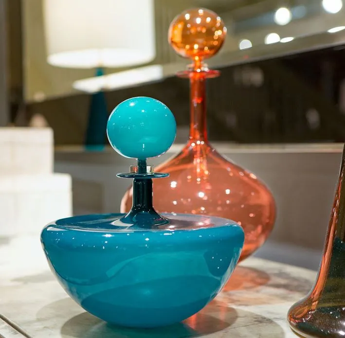 Low Arc Petite Decanter, Azure - Joe Cariati