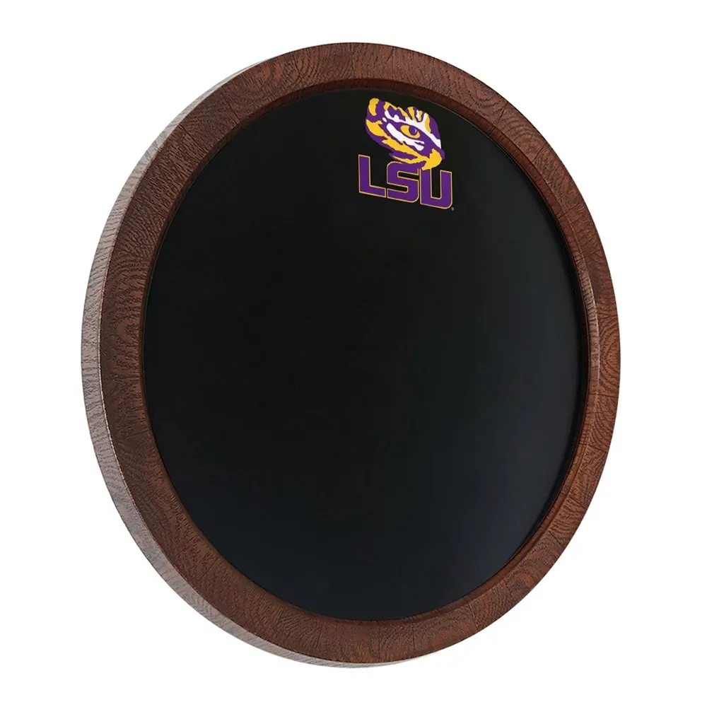 LSU Tigers: Chalkboard "Faux" Barrel Top Sign