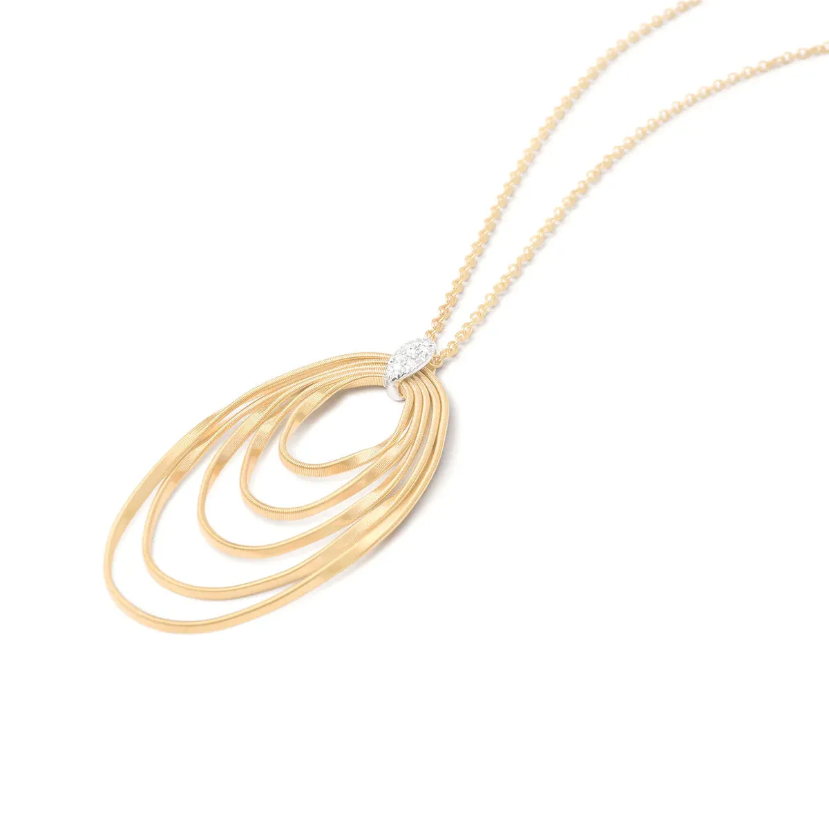 Marco Bicego Marrakech Onde Diamond Large Concentric Pendant Necklace