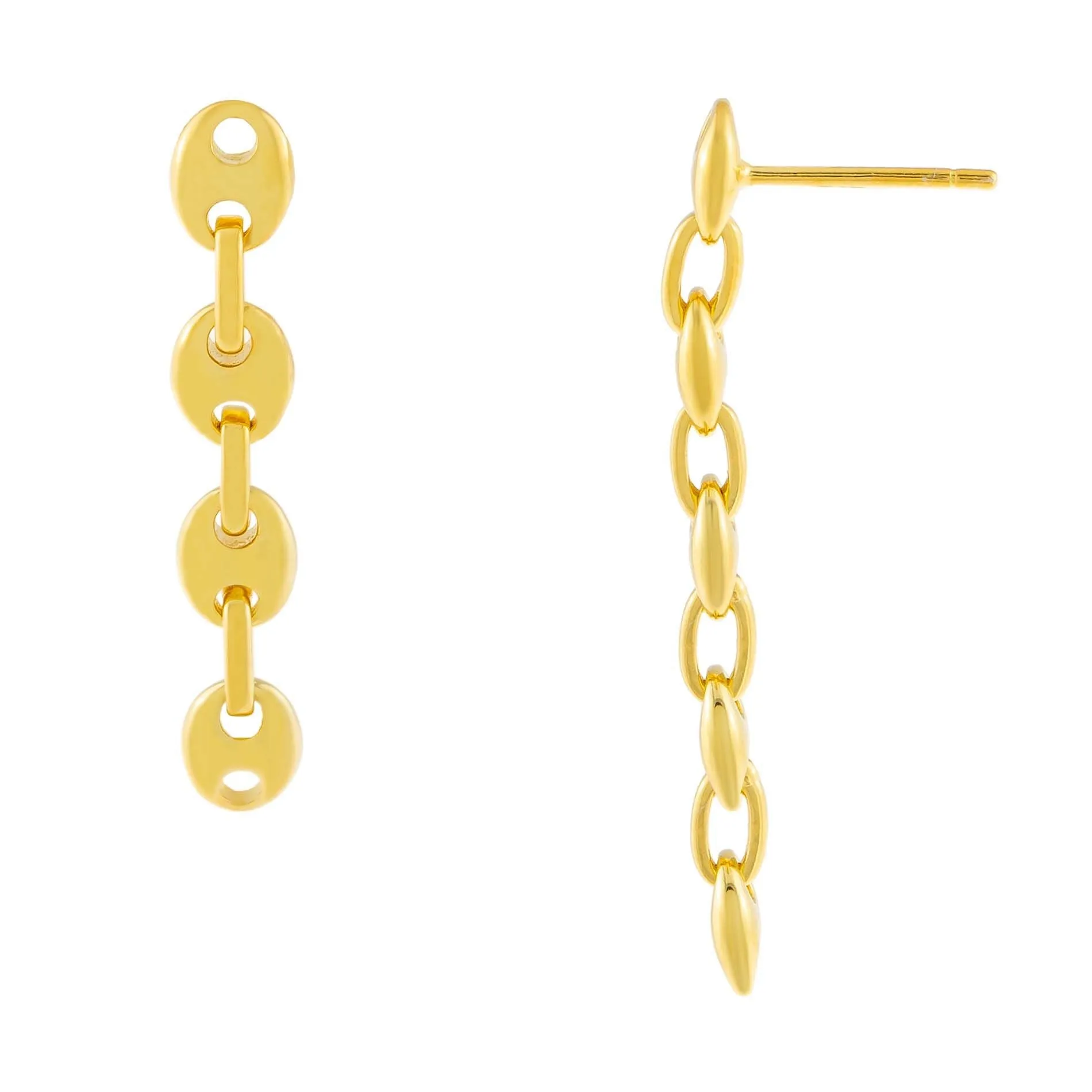 Mariner Link Drop Stud Earring