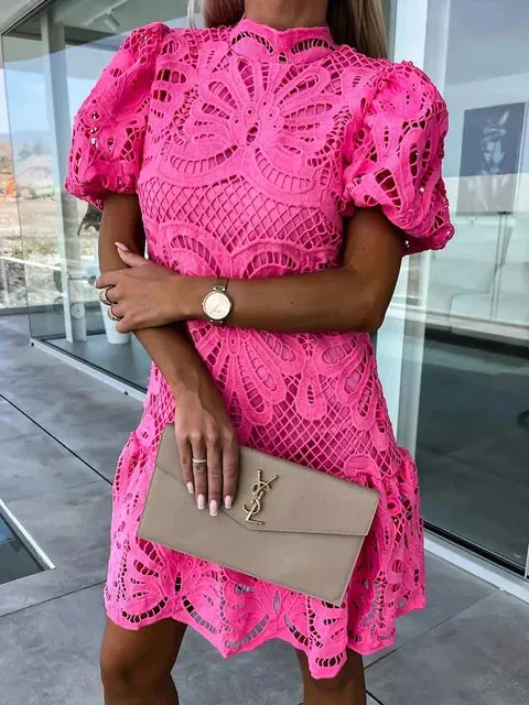 Marnie | Embroidery Puff Sleeves Dress