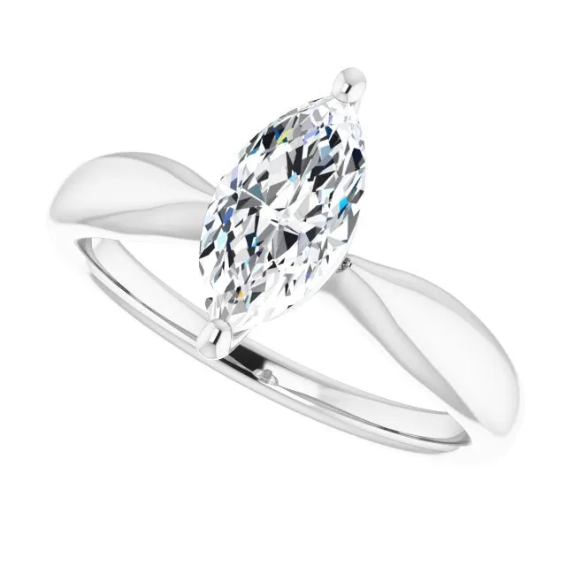 Marquise Diamond Solitaire Engagement Ring