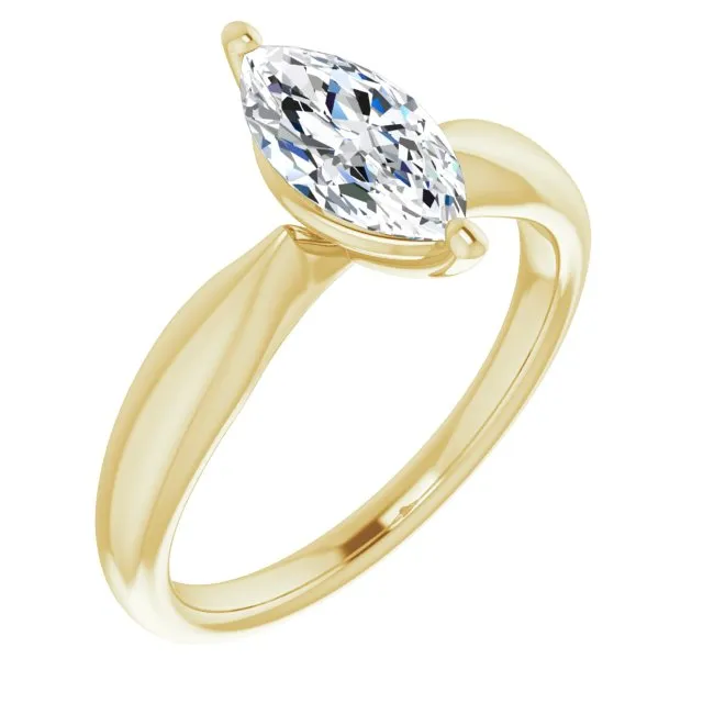 Marquise Diamond Solitaire Engagement Ring
