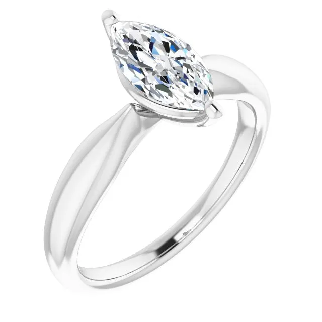 Marquise Diamond Solitaire Engagement Ring