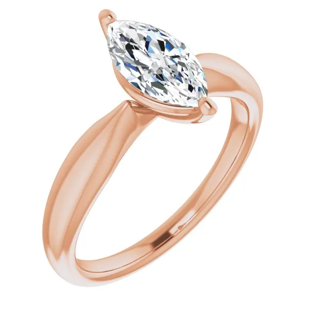 Marquise Diamond Solitaire Engagement Ring
