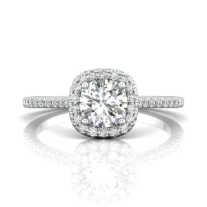 Martin Flyer Pave Halo Diamond Engagement Ring