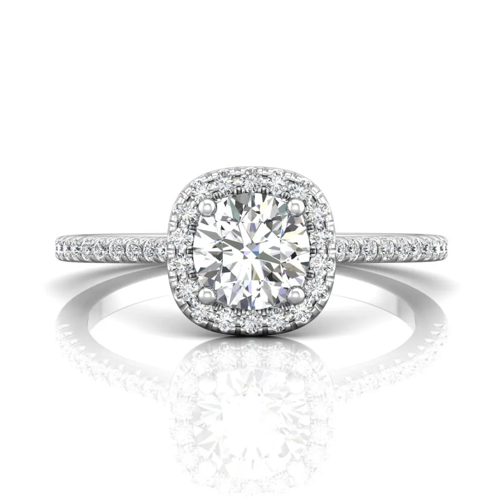 Martin Flyer Pave Halo Diamond Engagement Ring