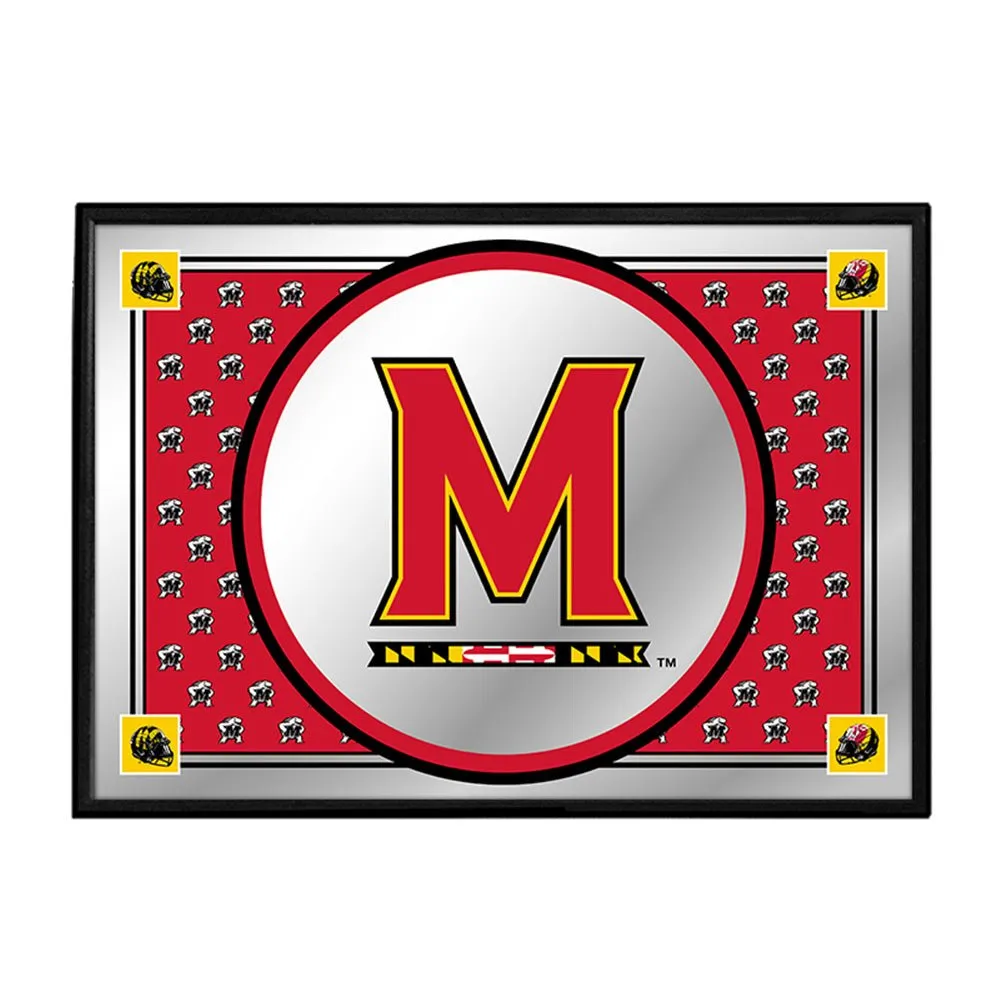 Maryland Terrapins: Team Spirit - Framed Mirrored Wall Sign