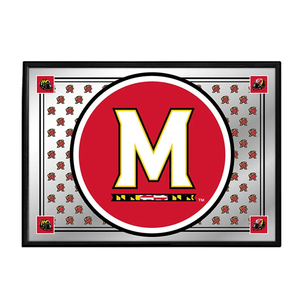 Maryland Terrapins: Team Spirit - Framed Mirrored Wall Sign