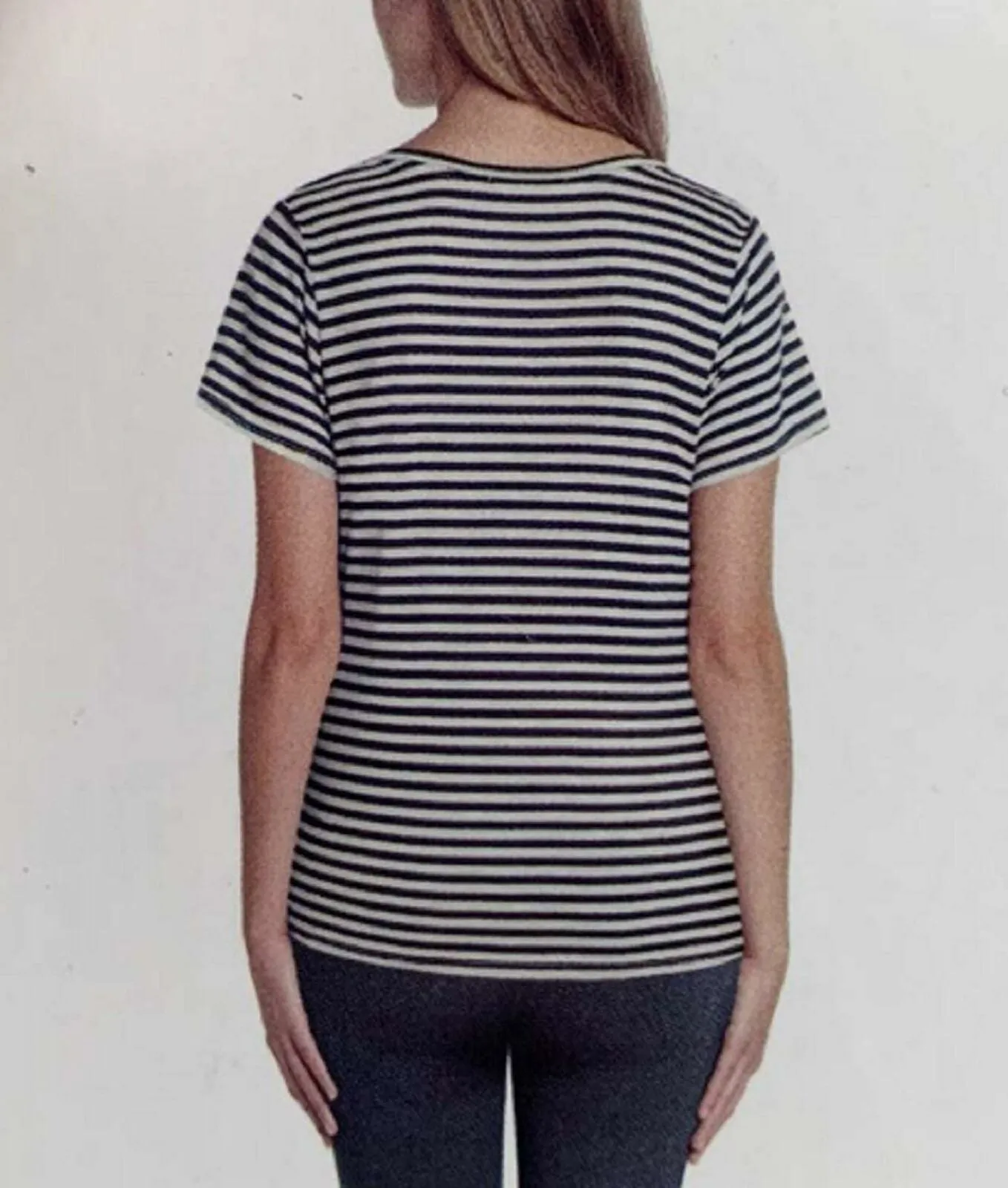 Matty M Women's Relaxed Fit V-Neck Tie Front T-Shirt