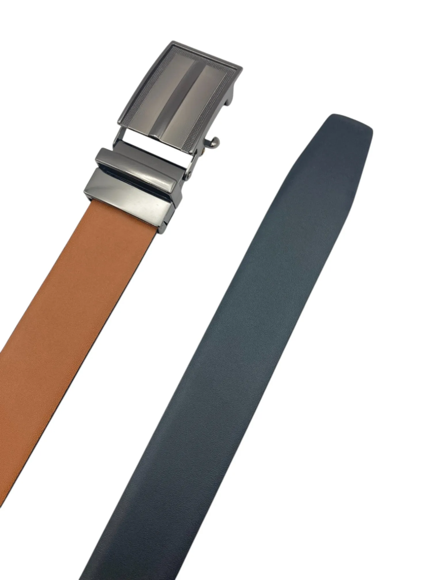 Mens Leather Belt Reversible with Auto-lock Buckle 35mm Envi [RR]