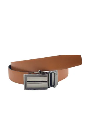 Mens Leather Belt Reversible with Auto-lock Buckle 35mm Envi [RR]