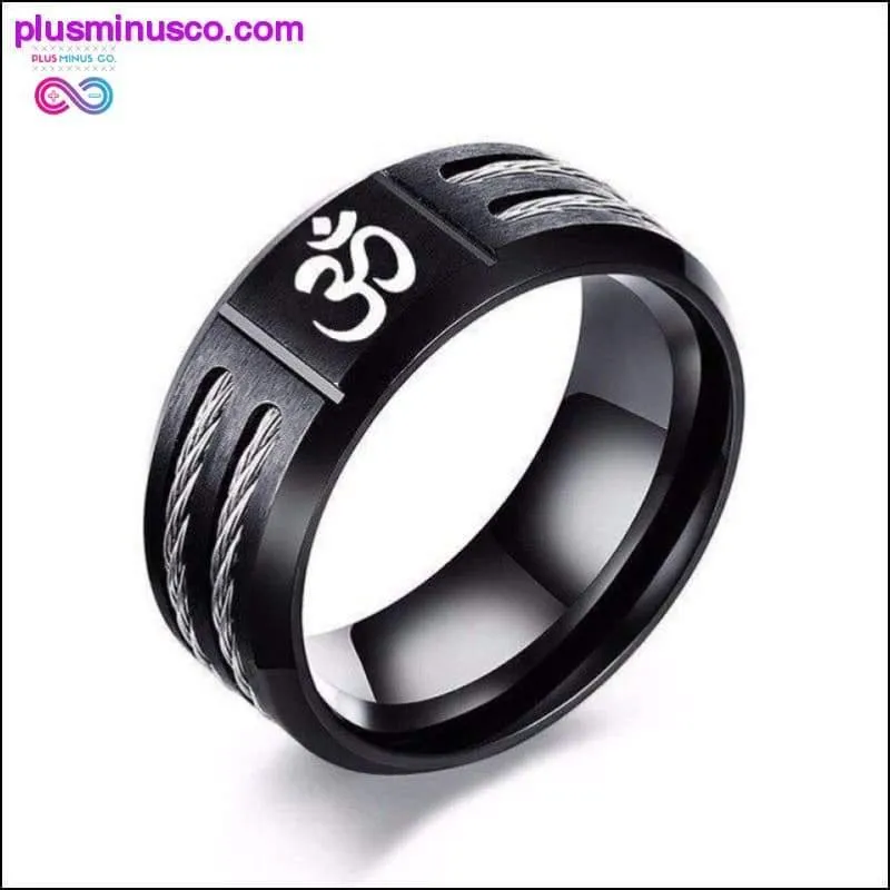 Men's Stainless Steel Ring Personalized Christian Cross