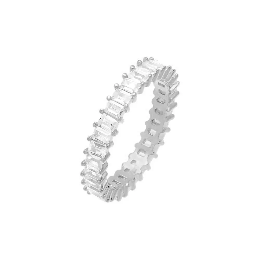 Men's Thin Baguette Eternity Band