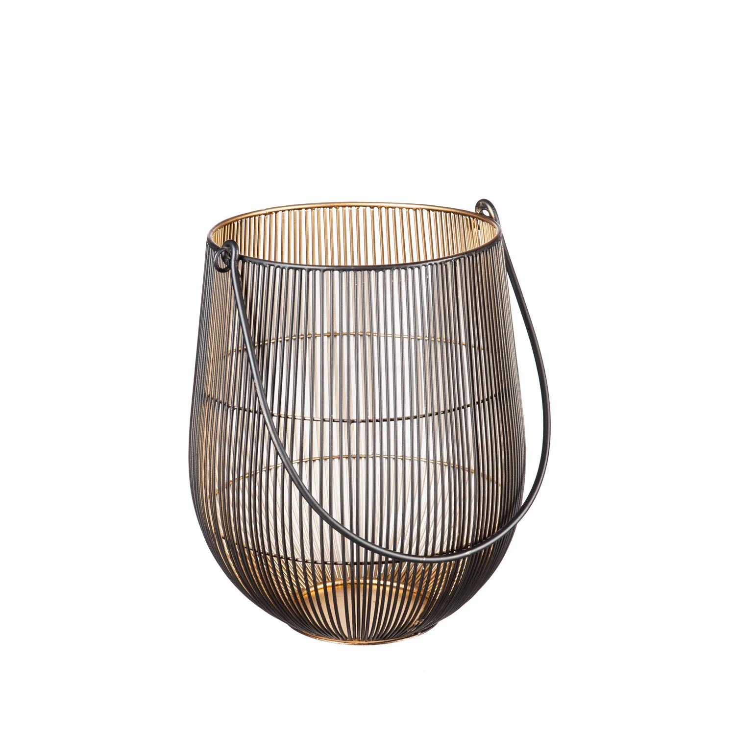 Mesh Lantern with Black Handle, Set of 3,47m1202