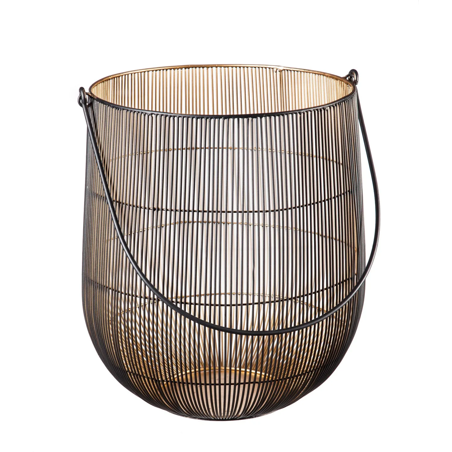Mesh Lantern with Black Handle, Set of 3,47m1202
