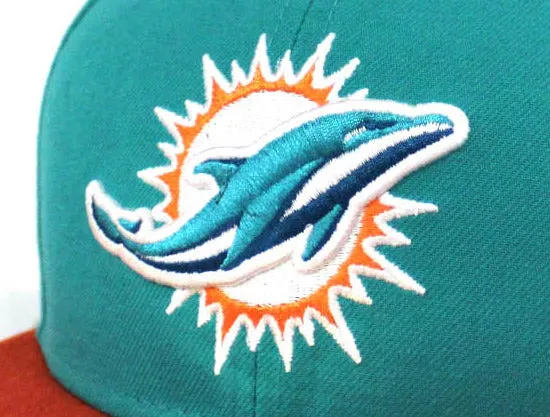 Miami Dolphins NFL New Era 59Fifty Fitted Hat (Team Color Gray Under Brim)