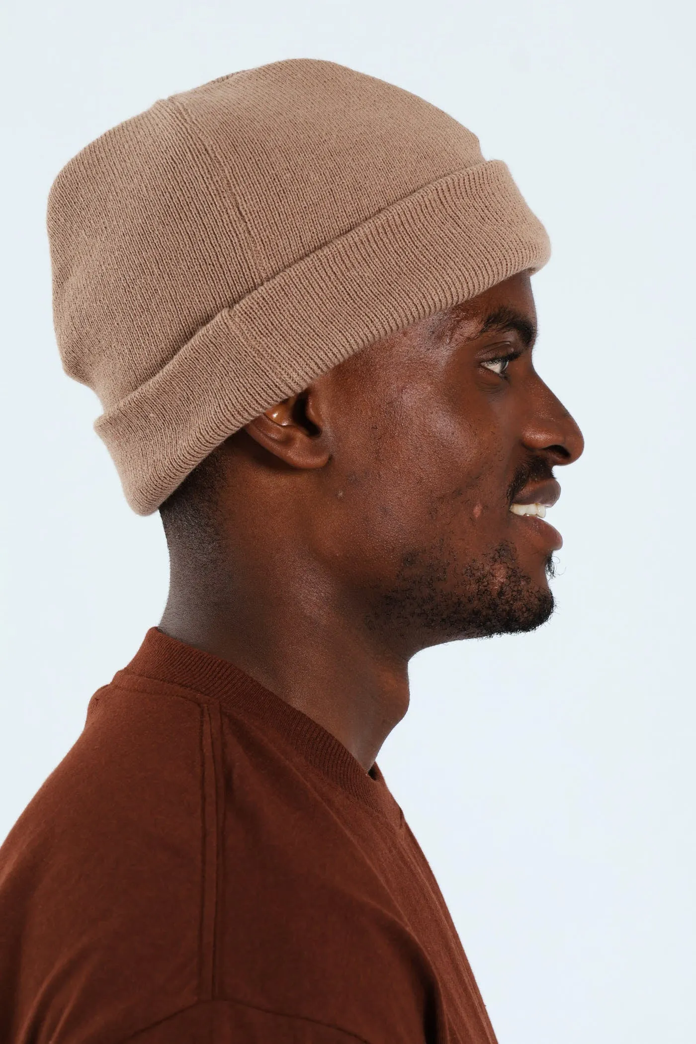 Micro Knit Beanie - Coffee