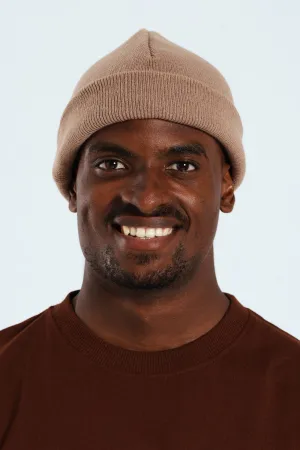 Micro Knit Beanie - Coffee
