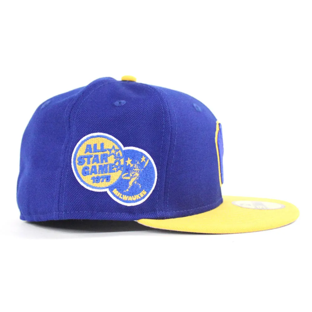 Milwaukee Brewers 1975 All Star Game New Era 59Fifty Fitted Hat (Blue Yellow Gray Under Brim)