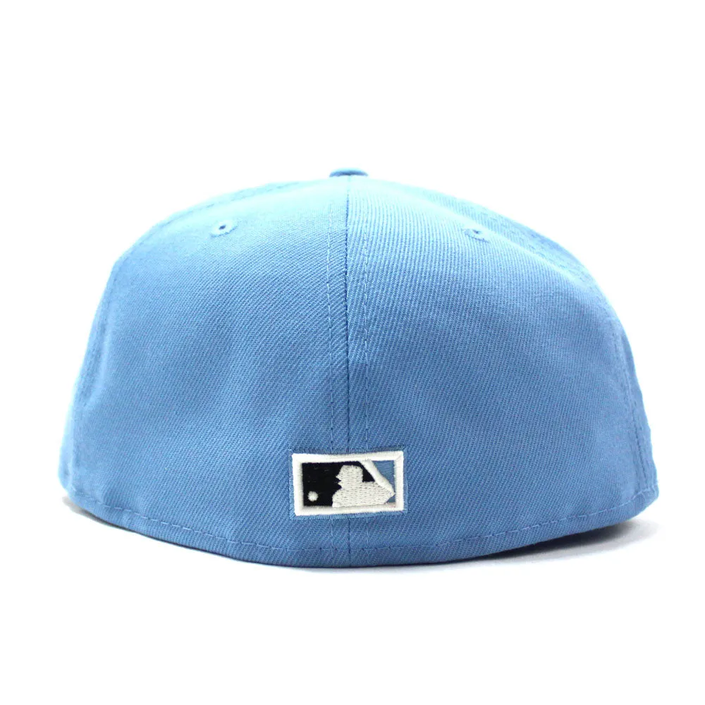 Milwaukee Brewers 1982 World Series New Era 59Fifty Fitted Hat (Sky Blue Black Glow in the Dark Logo Green Under Brim)