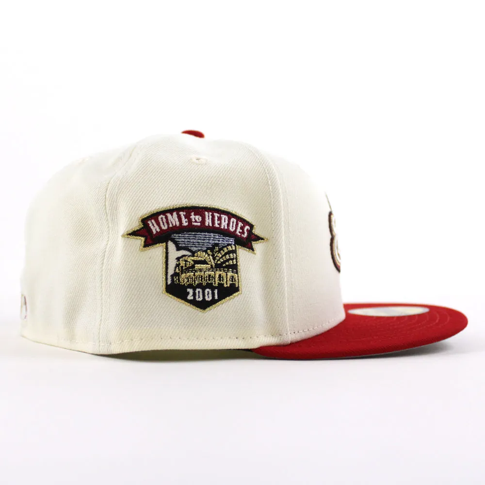 Milwaukee Brewers Home of Heros New Era 59Fifty Fitted Hat (Chrome White Red Gray Under Brim)