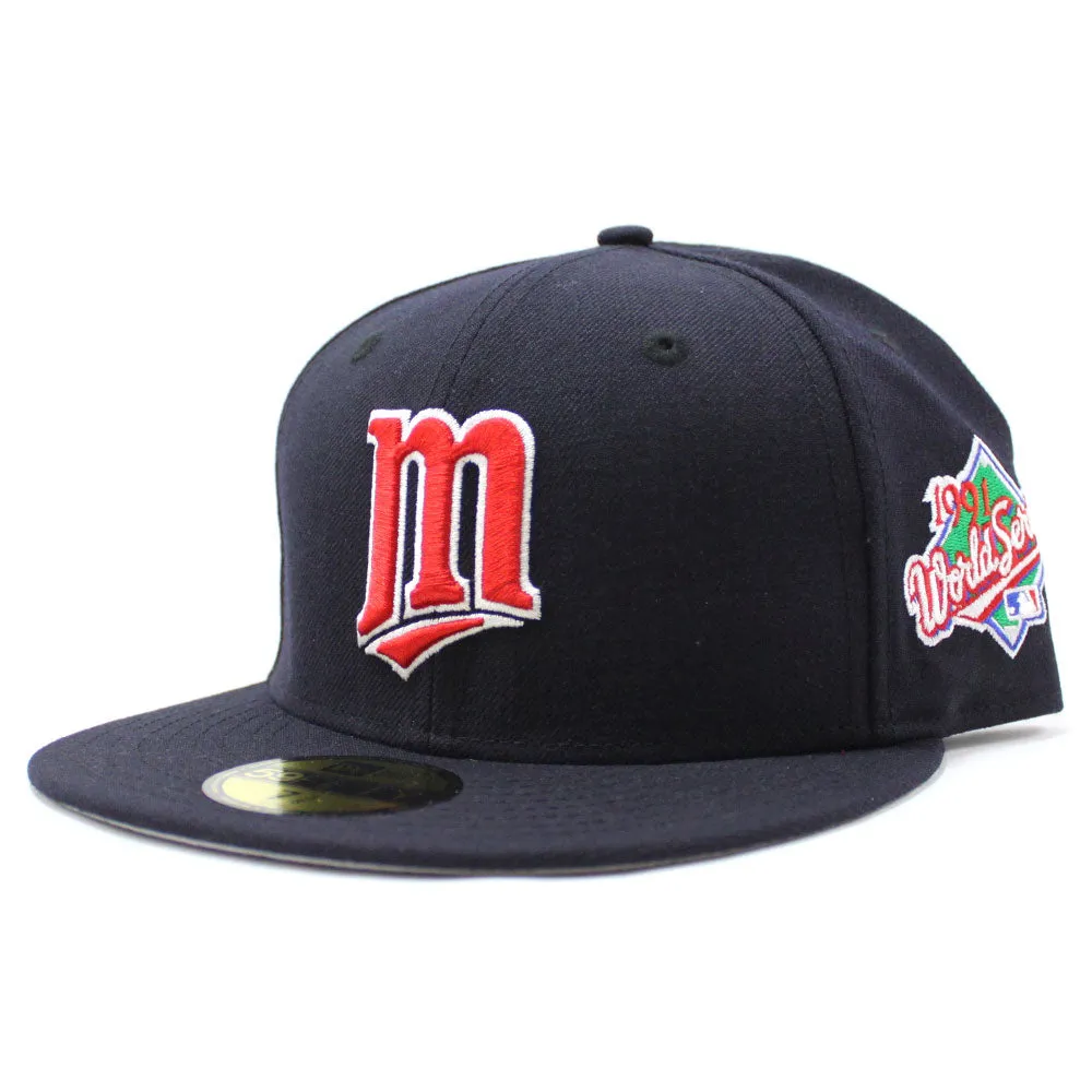 Minnesota Twins 1991 World Series New Era 59Fifty Fitted Hat (Navy Gray Under Brim)