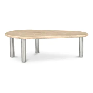 Modern Minimalist Italian Travertine Coffee Table