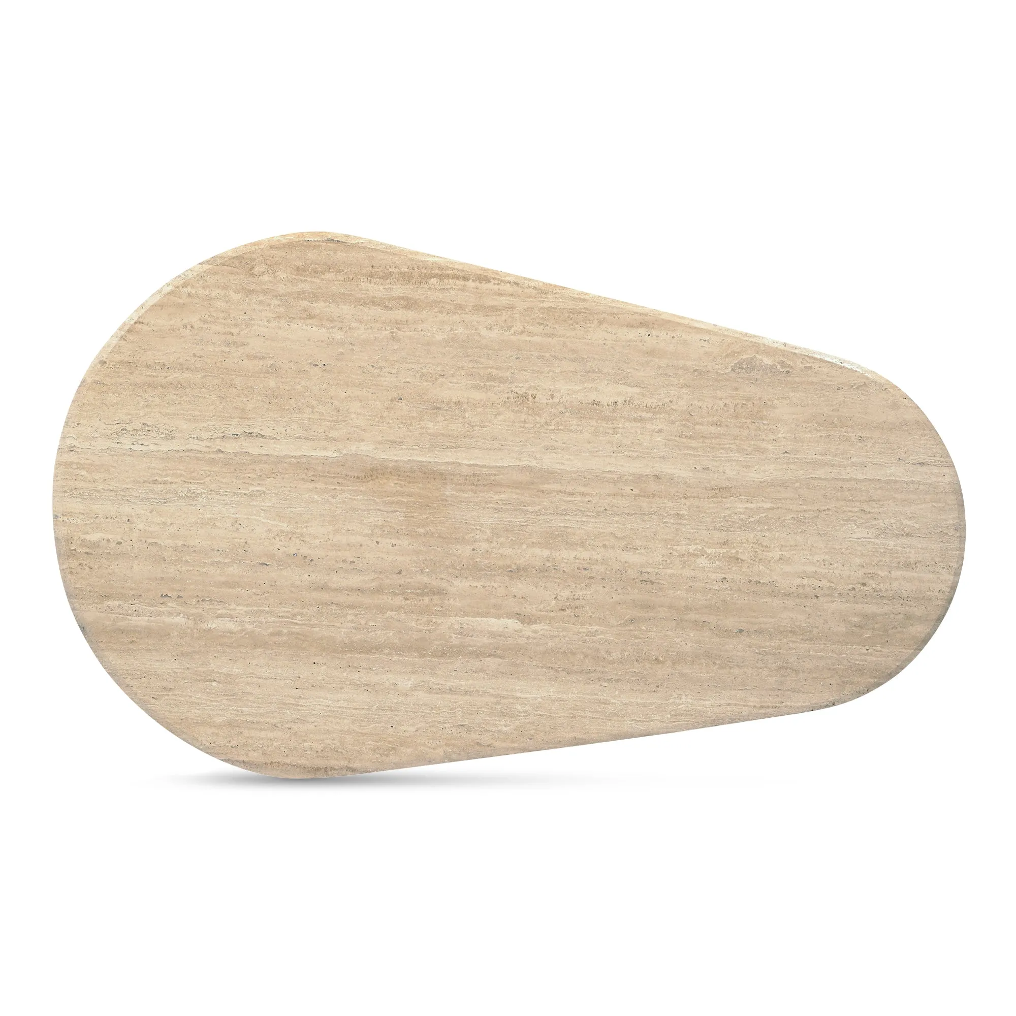 Modern Minimalist Italian Travertine Coffee Table