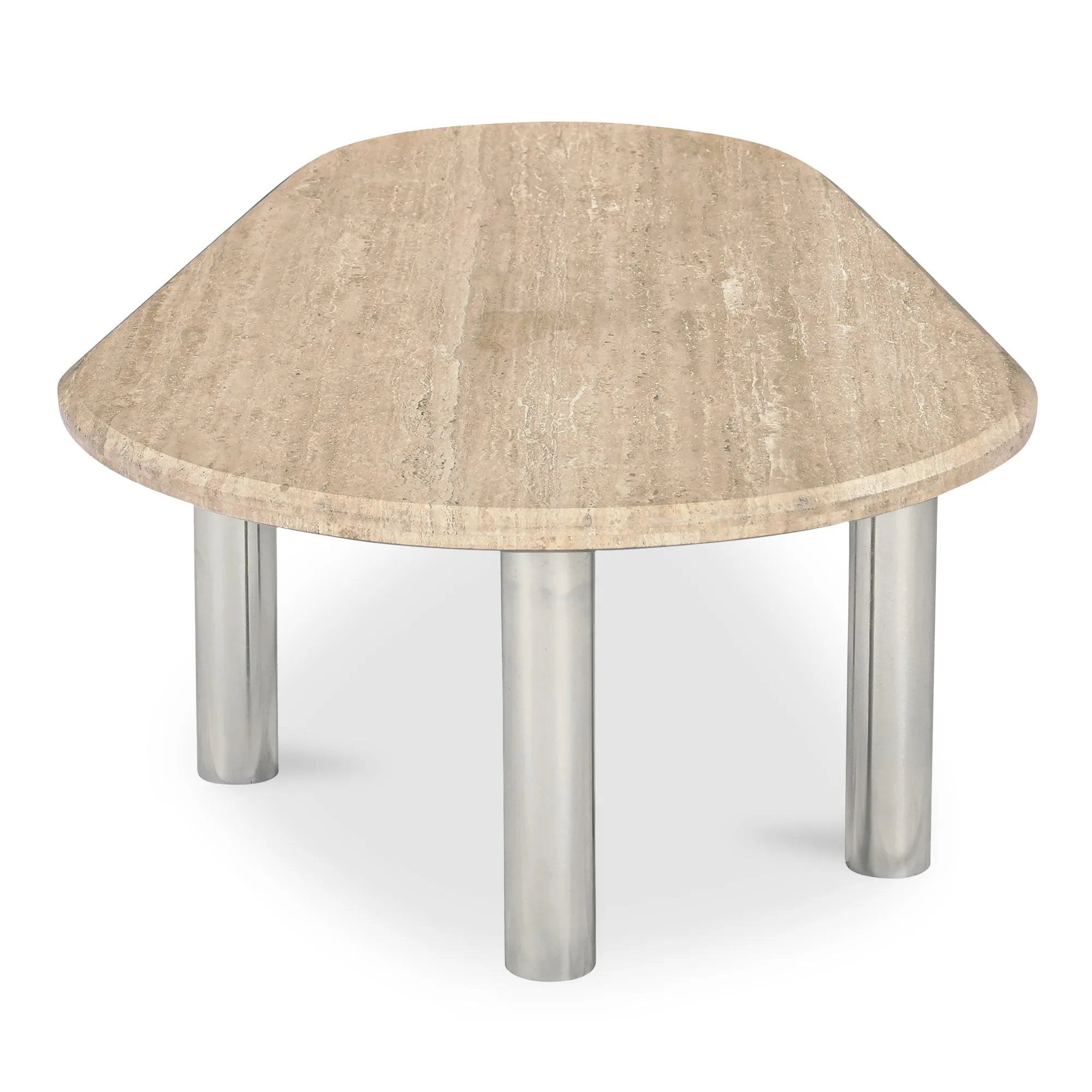 Modern Minimalist Italian Travertine Coffee Table