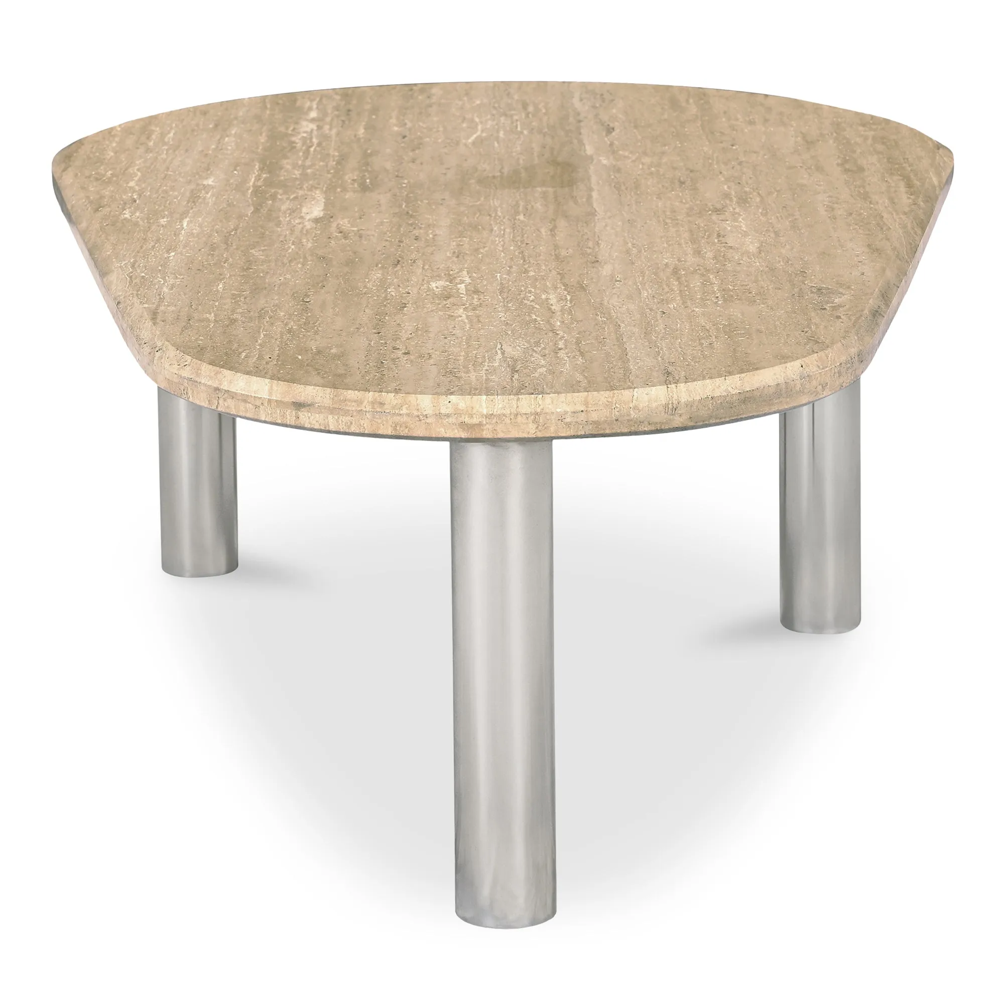 Modern Minimalist Italian Travertine Coffee Table