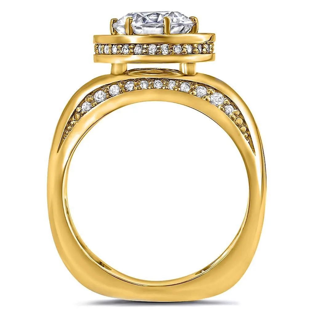Modern Sensuality Diamond Halo Hope Engagement Ring