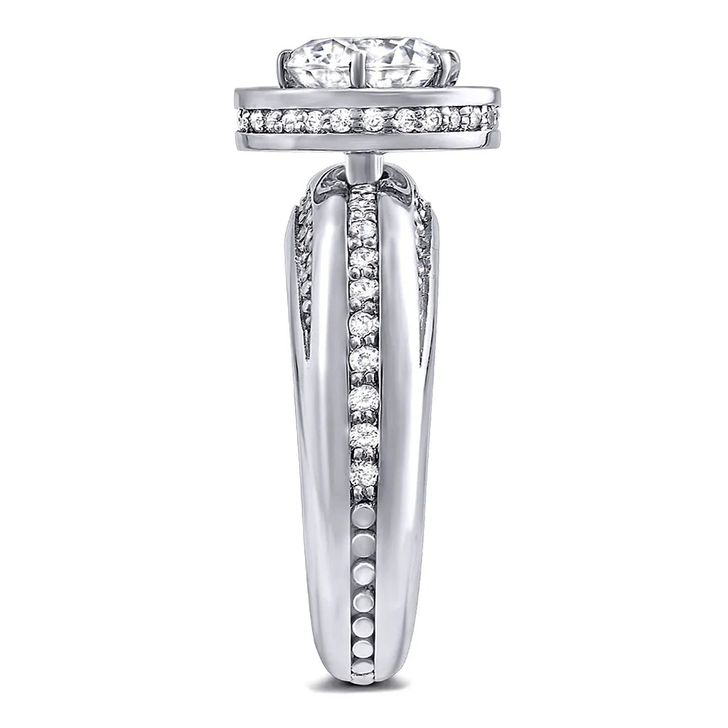 Modern Sensuality Diamond Halo Hope Engagement Ring