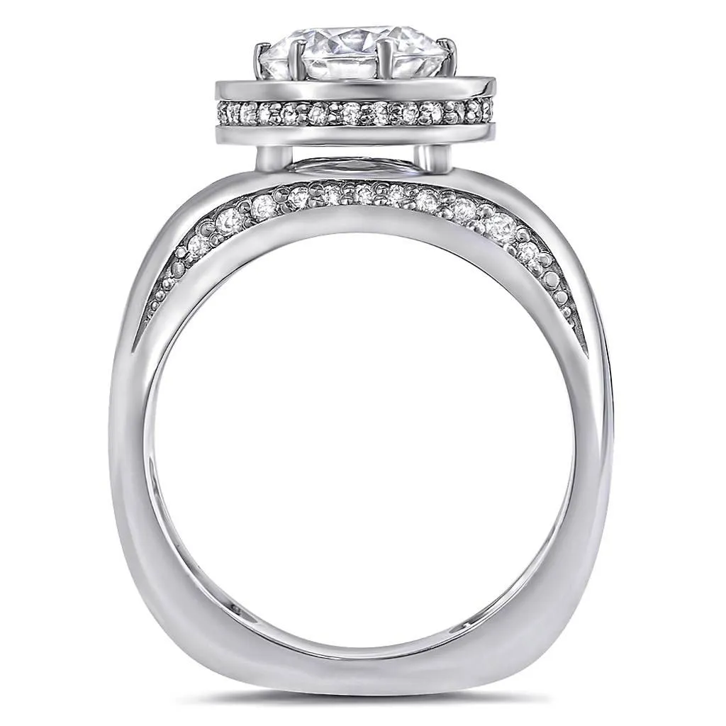 Modern Sensuality Diamond Halo Hope Engagement Ring