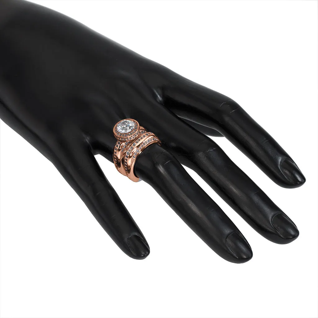 Modern Sensuality Diamond Halo Hope Engagement Ring