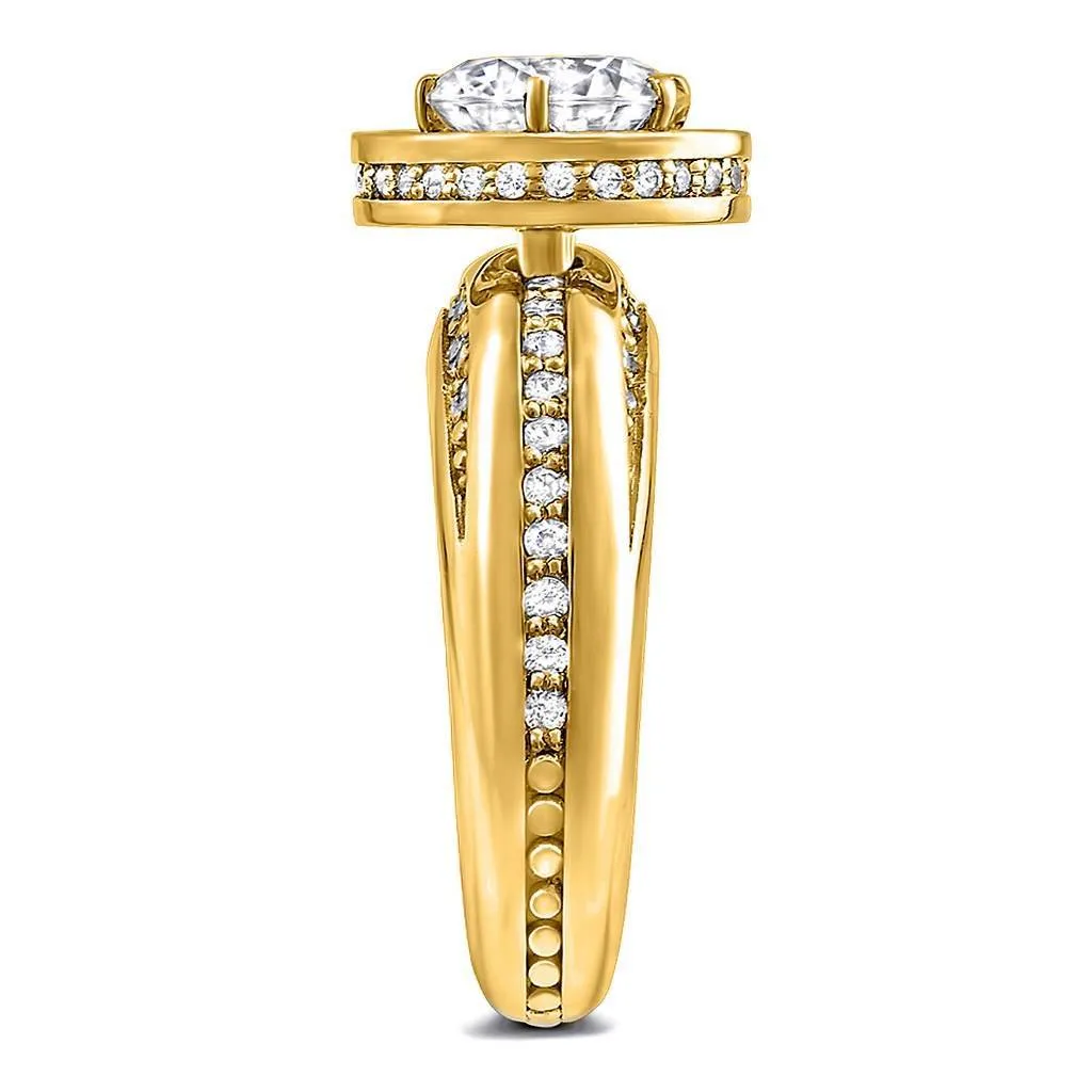 Modern Sensuality Diamond Halo Hope Engagement Ring