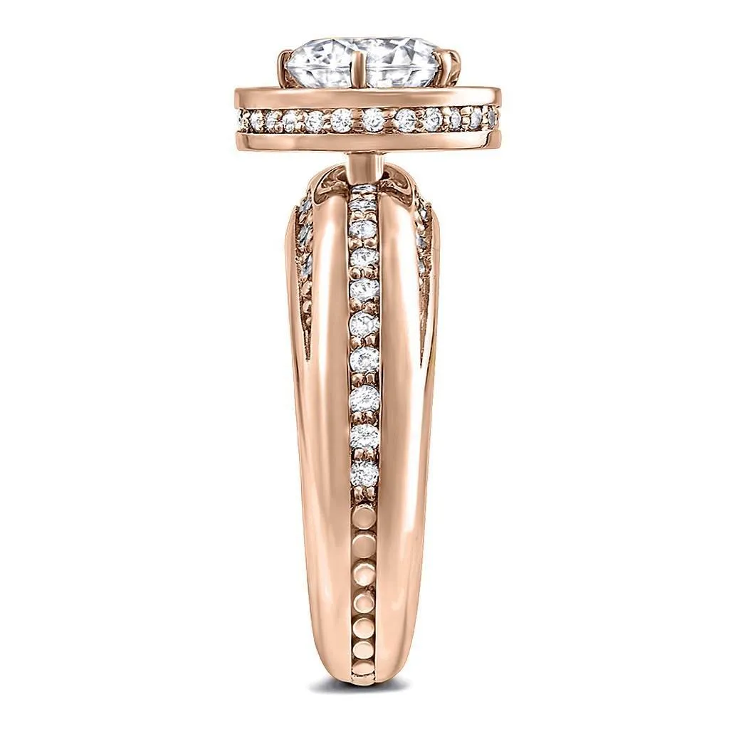 Modern Sensuality Diamond Halo Hope Engagement Ring