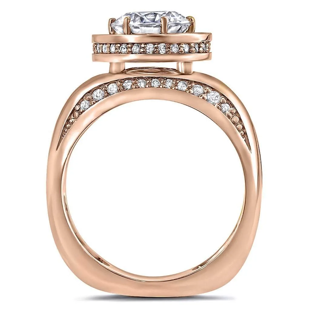 Modern Sensuality Diamond Halo Hope Engagement Ring