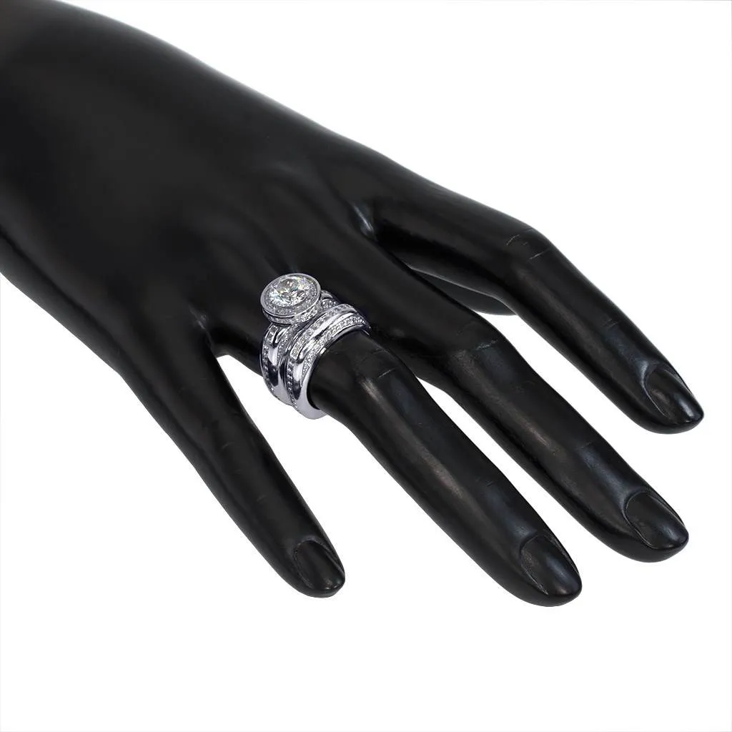 Modern Sensuality Diamond Halo Hope Engagement Ring