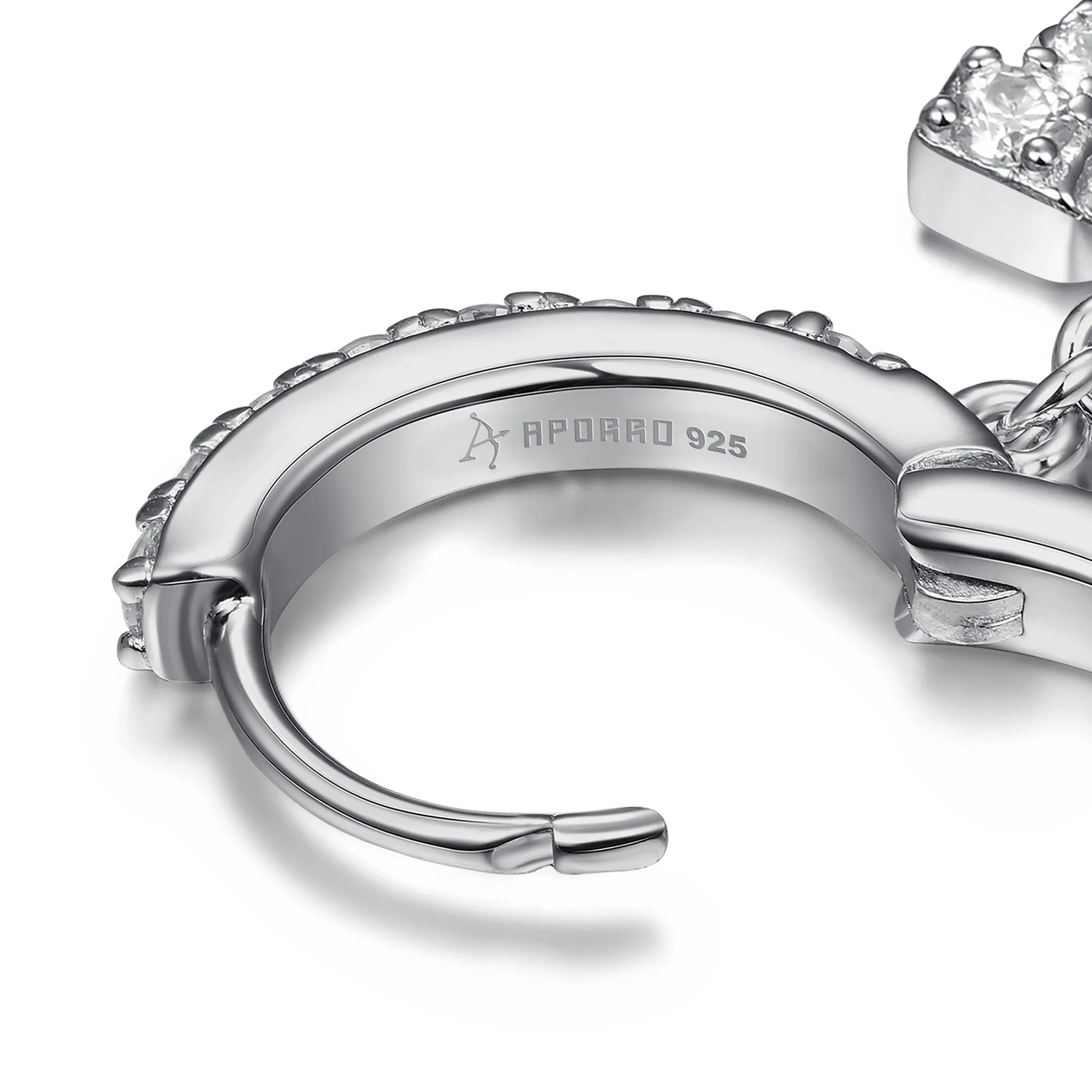 Moissanite Horseshoe Dangly Earring