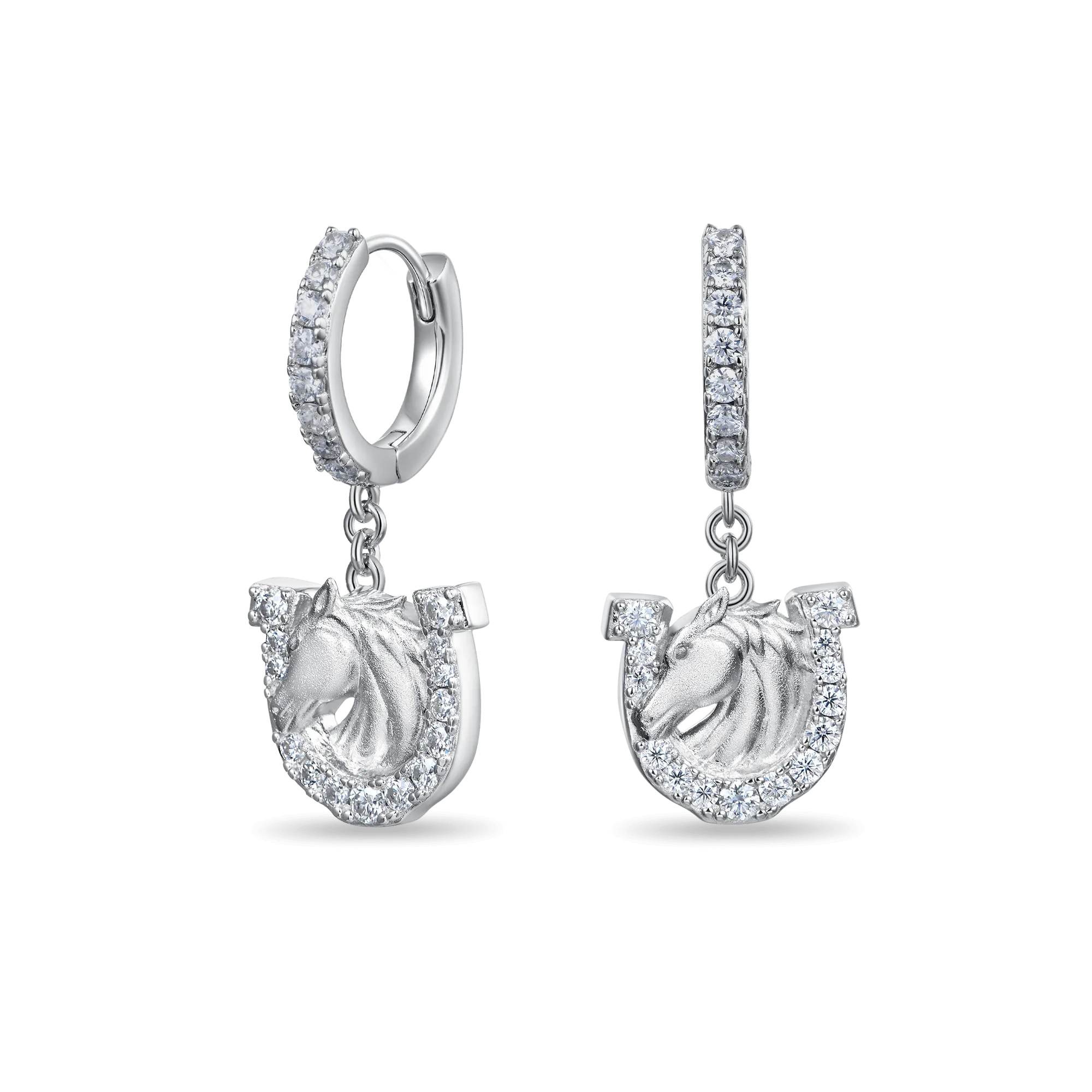 Moissanite Horseshoe Dangly Earring