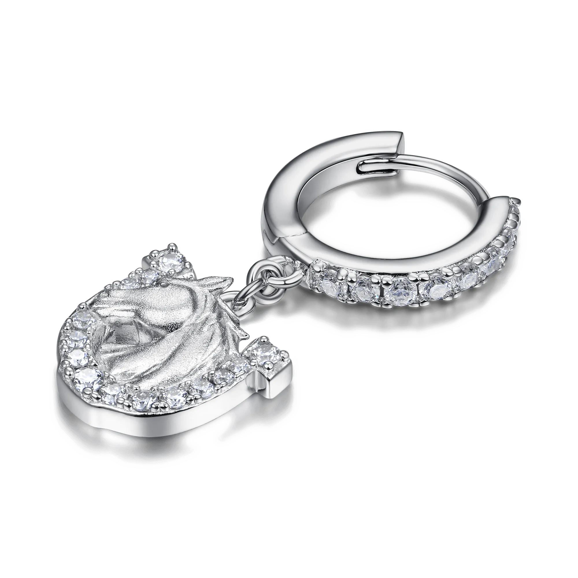 Moissanite Horseshoe Dangly Earring