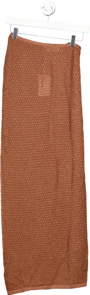 Monday Brown Textured Knit Skirt US S